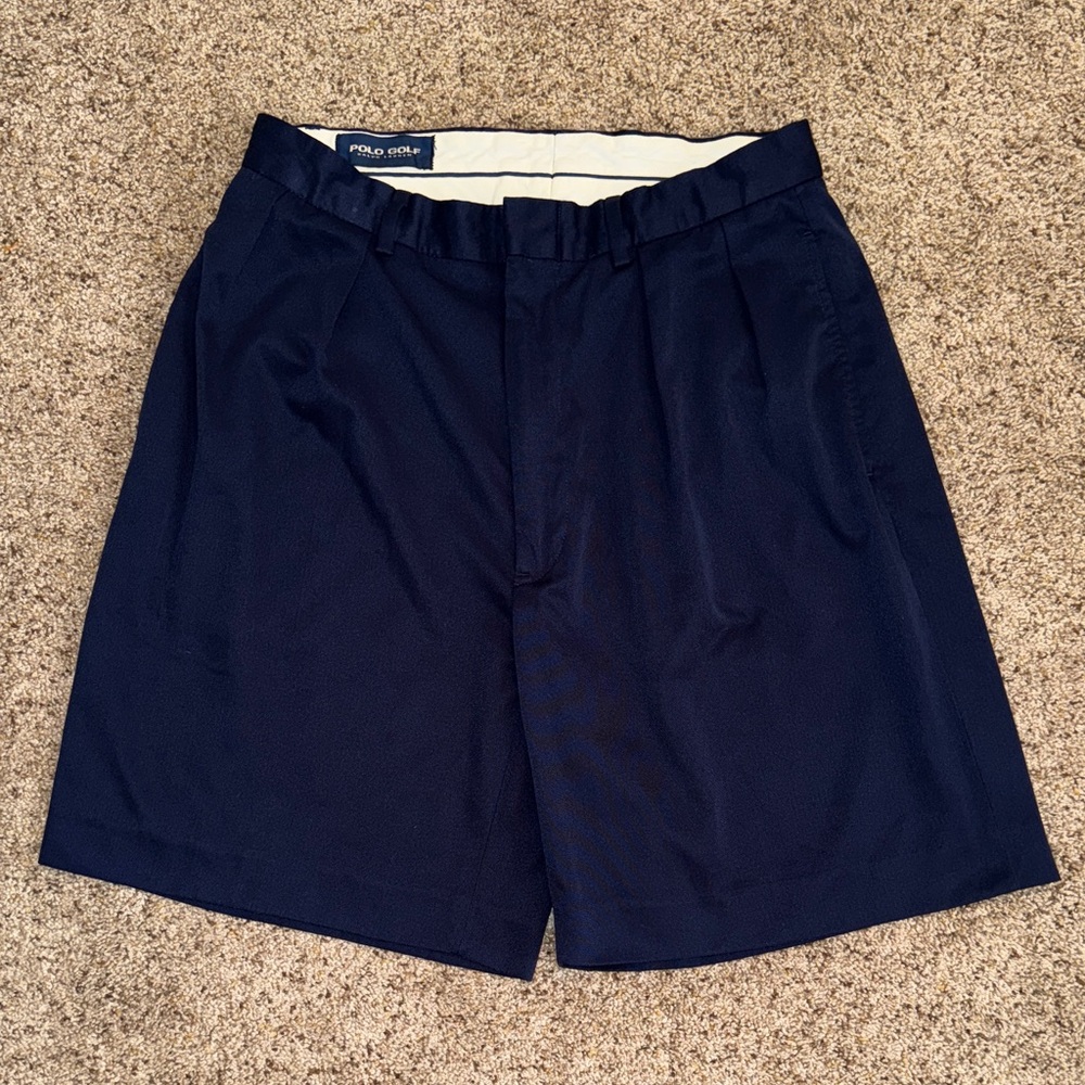 Polo Golf Navy Blue Men Shorts
